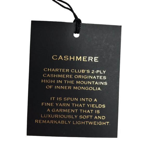 New NWT Charter Club 100% CASHMERE Black Scarf, Ribbed, Warm, Luxury Great Gift - Picture 6 of 8